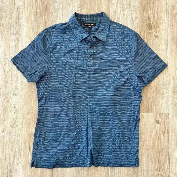 Michael Kors Other - Mens Michael Kors Blue Short Sleeve Polo - L